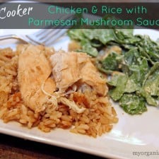 Chicken and Rice with Parmesan Mushroom Sauce